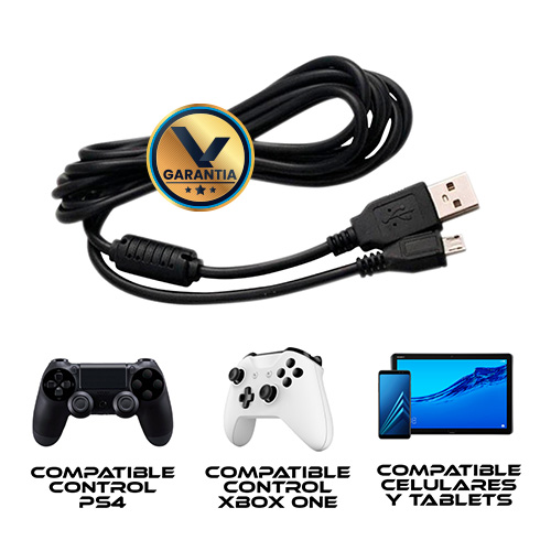 Cable de Carga y Datos para Control de PS4
