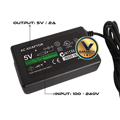 Hilitand Adaptador de corriente para consola de juegos PSP 1000/2000/3000,  adaptador de cargador de corriente portátil DC 5V/2A 50/60Hz (US)