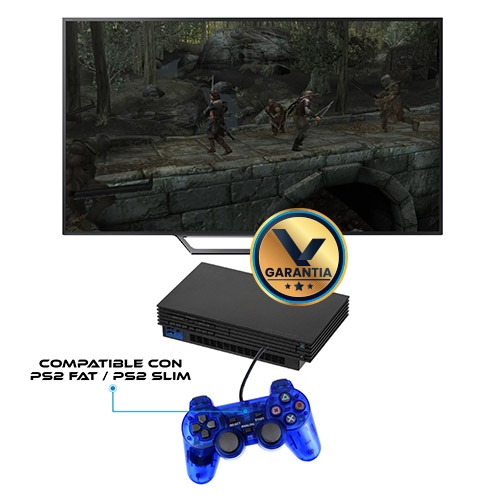Mando inalámbrico para PS2/PS1, mando con vibración Dual para Sony