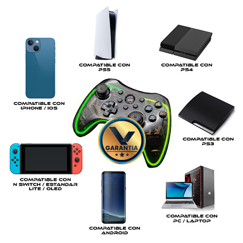 Mando inalámbrico para teléfono móvil, Control Bluetooth para Android, PC,  PS4, PS3, Playstation 4, 3, Nintendo